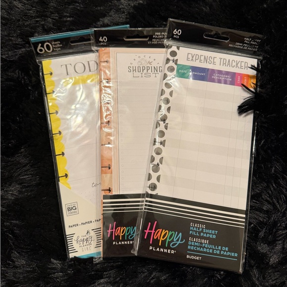 Happy Planner Other - Happy Planner Half Sheet Fill Paper Bundle (3 Packs) – New
